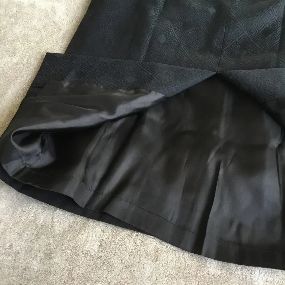 Vintage VERSACE CLASSIC Career Pencil Skirt Black Sz 42 Us sz 6